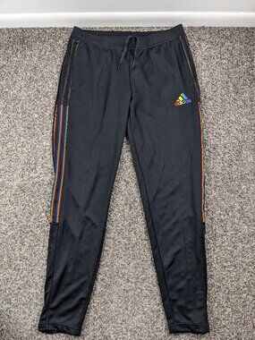 NWT Adidas Tiro Pride Track Pants Soccer Football Zip Leg Rainbow Womens Medium